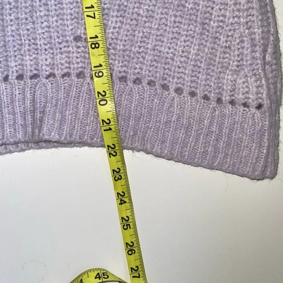 American Eagle Light Purple High Neck Chunky Knit Tunic Sweater Medium Women’s - Picture 7 of 10
